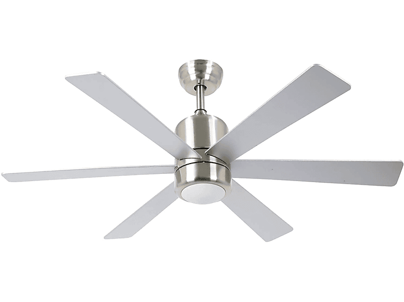 Ventilador de techo CON LUZ | BASTILIPO Bastilipo - Mónaco Niquel LED - Ventilador de techo LED con mando a distancia, 300 W, 3 velocidades, Grey 