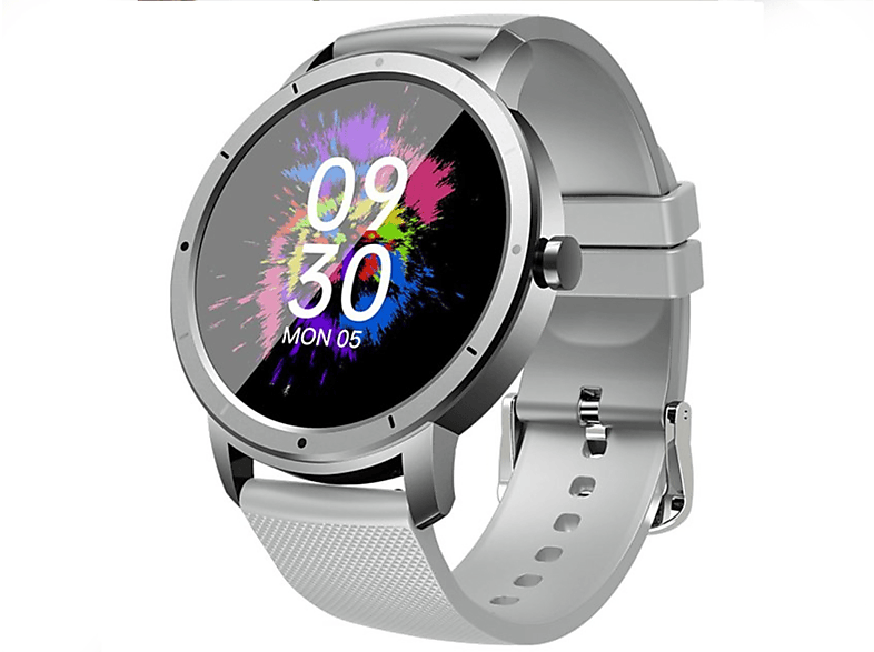 Smartwatch Reloj Inteligente para Hombre y Mujer con Bluetooth 5.0 Monitor del sueño de Ritmo Cardíaco y Fitness | KLACK KHW21, Blanco, 1,28