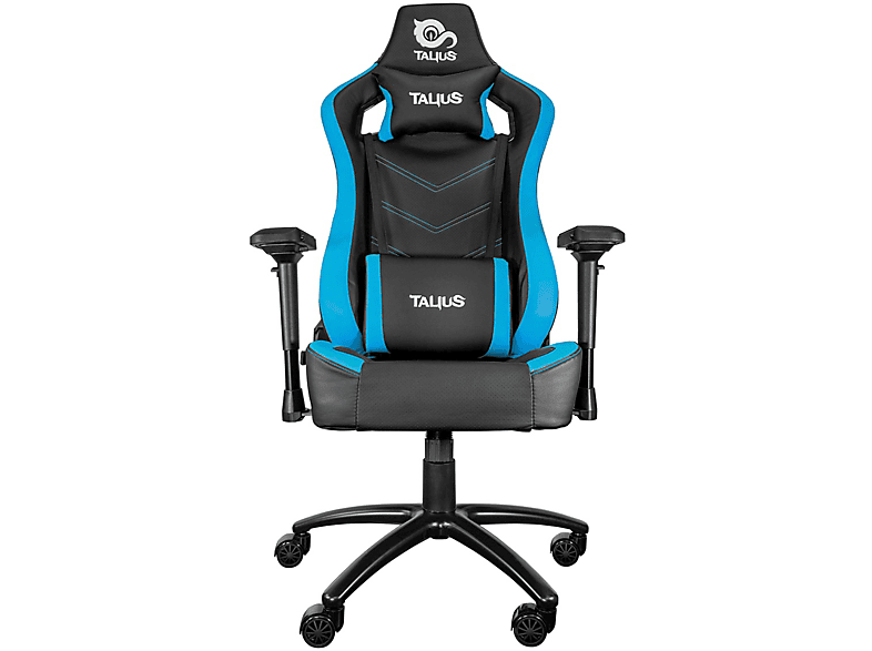 Silla gaming | TALIUS TAL-VULTURE-BLU, Reposabrazos4D (ajustable en altura, anchura y profundidad, también se puede girar), 120,0 kg, Negro/Azul 