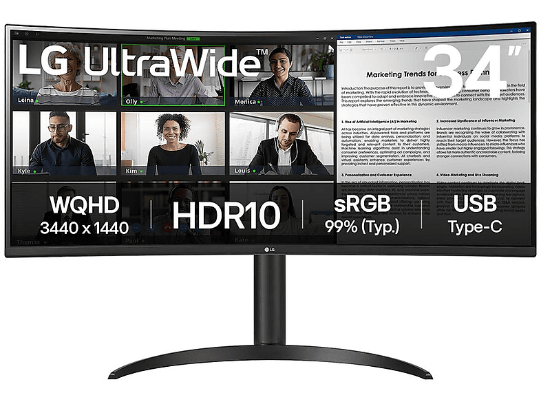 Monitor  LG 34WR50QK-B 34