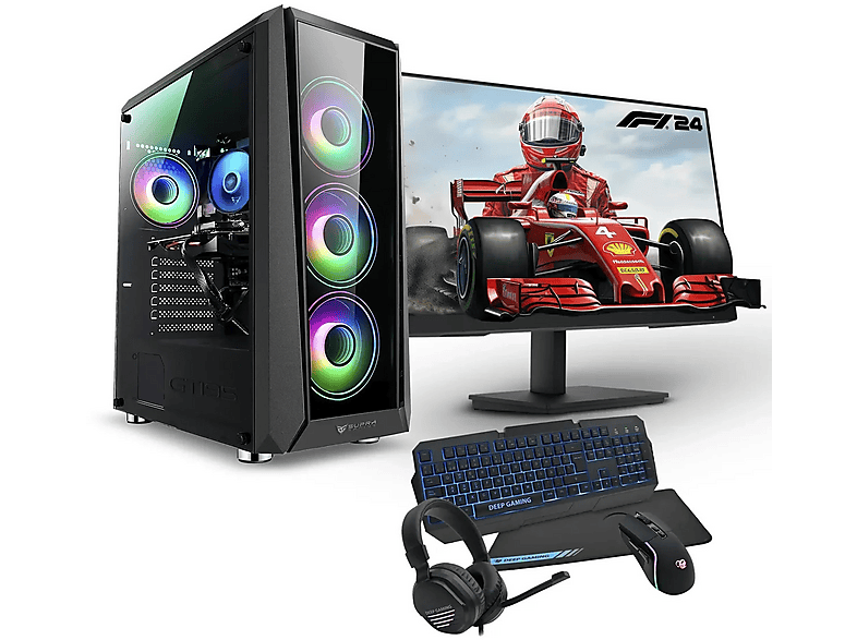 PC Gaming  PC RACING RYZEN 5 ORDENADOR SOBREMESA AMD Ryzen™ 5 4600G 16 GB RAM 256 GB SSD Radeon™ RX Vega 7 Windows 11 Pro (64 Bit) Windows 11 Home Negro