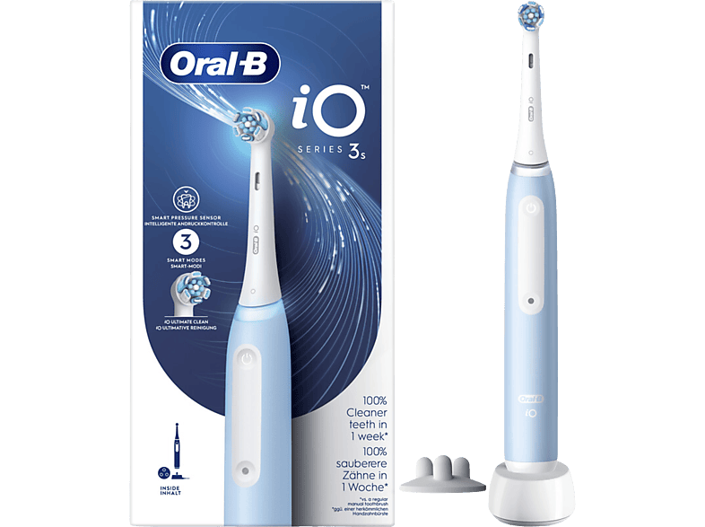 Cepillo eléctrico  Oral-B iO 3S Cepillo De Dientes 1 Cabezal 3 Modos Sensor de presión Diseñado Por Braun Azul