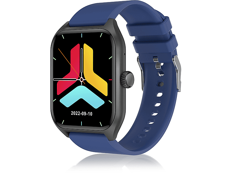 Smartwatch  DAM ELECTRONICS Qx5 con pantalla de 1,96 pulgadas. Llamadas Bluetooth más de 100 modos deportivos. Azul 