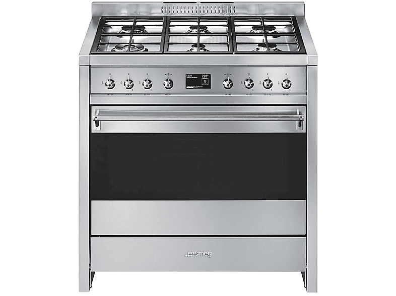 Cocina de gas  A1-9 SMEG 6 zona(s) zonas 115 l 900 mm Acero inoxidable