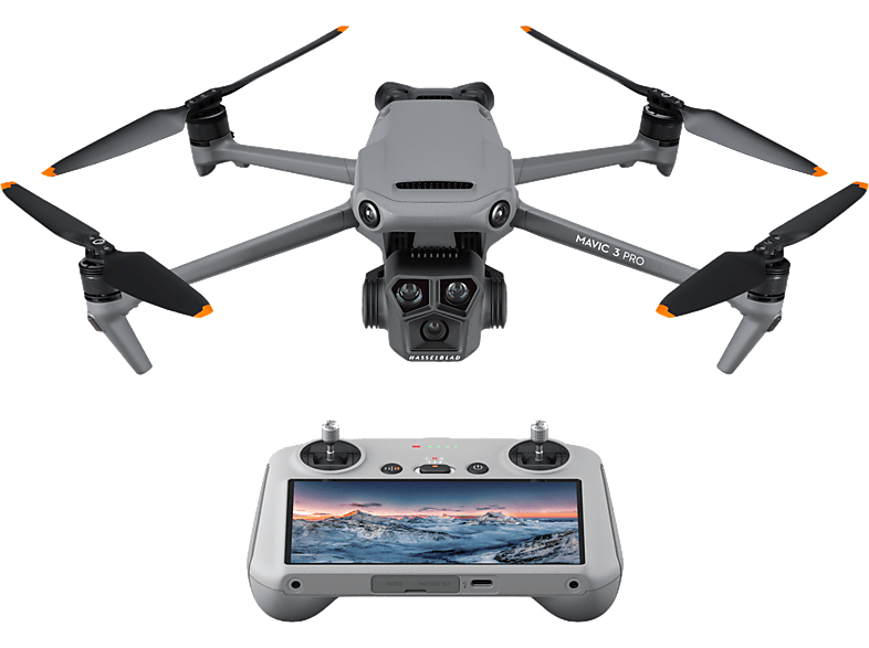 Dron  DJI Mavic 3 Pro Con mando RC Triplecámara 43 min de vuelo Hasta 15 km 4K HDR Gris