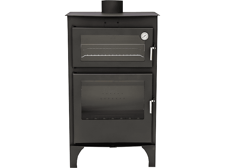 Estufa de leña con horno  MAESTRO FERRETERO MULHACEN PATAS con Horno 12 kW  gris 