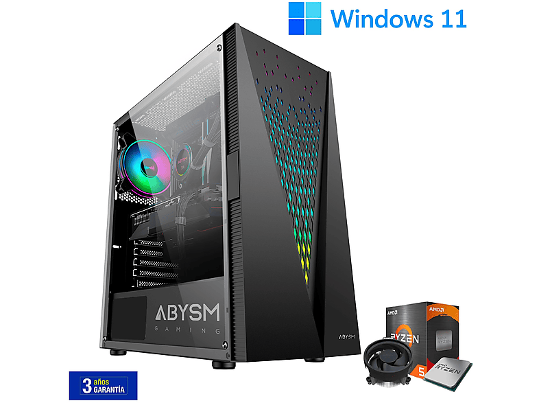 PC Gaming  JOYBE COMPUTERS AMD Ryzen 5 5500 / RAM 16 GB / M.2 Nvme 512 GB /Graphics AMD Radeón RX 6600 AMD Ryzen™ 5 5500 16 GB RAM 512 GB SSD Radeon™ RX 6600 Windows 11 Pro (64 Bit) Windows 11 Pro Negro 