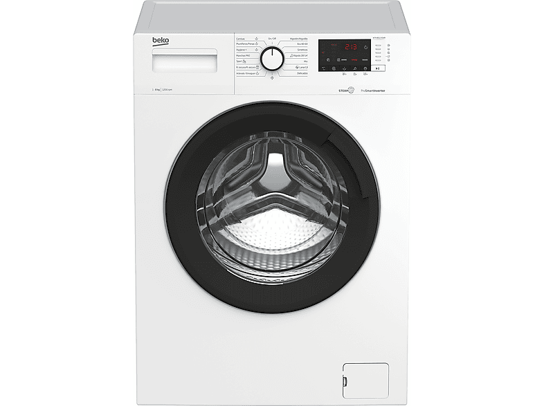 Lavadora carga frontal  BEKO WTA 8612 XSWR 7161143200 8 kg 15 programas Blanco