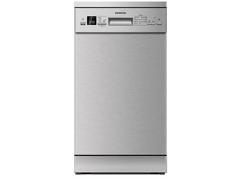 Lavavajillas libre instalación 45 cm  INFINITON DIW-4513X 10 servicios 7 programas 448 mm Plata