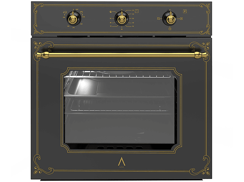 Horno  ALPHA Horno de Gas NEPTUNO GOLD GAS Integrable Convencional Esmalte fácil de limpiar 62 l 60 cm Negro 