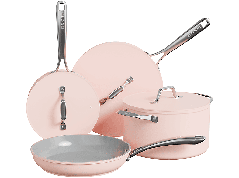 Batería de cocina  CIARRA VMCWSP7 2.8 l; 4.2 l; 5.9 l Aluminio acero fundido hierro y aluminio fundido. Rosa