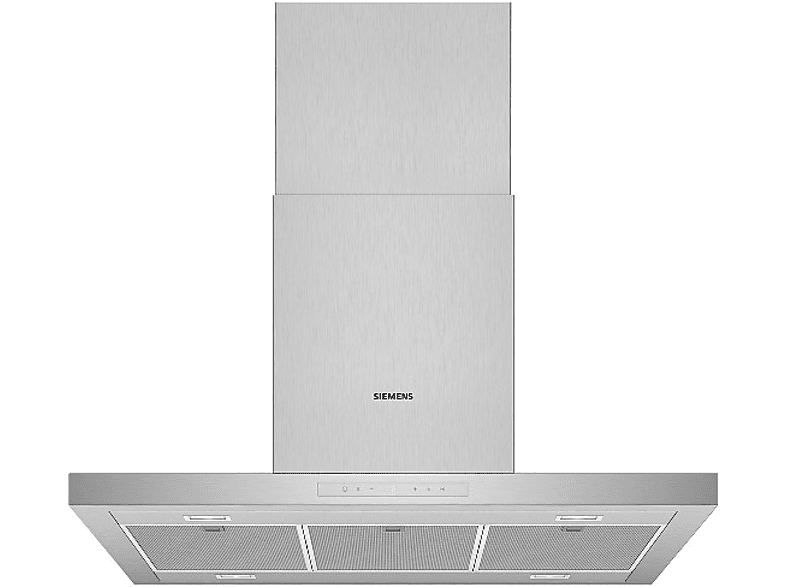 Campana | Siemens LF97BCP50 iQ500, Decorativa, 5 velocidades, 690 m³/h, Iluminación LED, 90 cm, A+, Inox