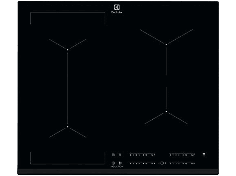 Placa de inducción  ELECTROLUX 303365200 4 zonas 590 mm Negro
