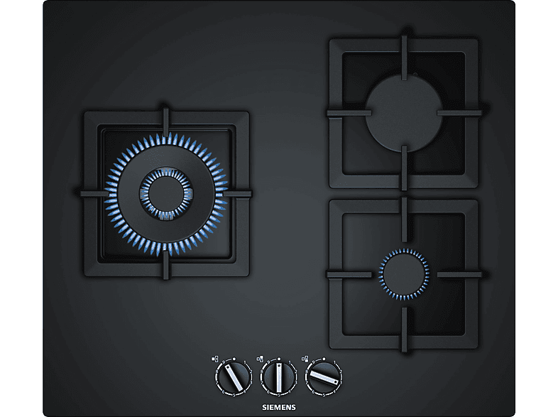 Placa de gas  SIEMENS EP6A6CB20 3 zonas 590 mm Negro 