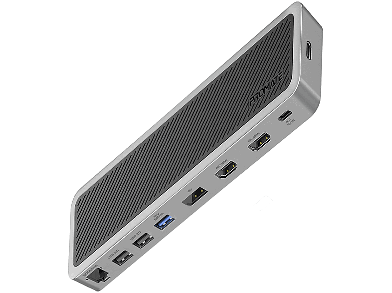 Hub USB-C MST Multi-Display 13-en-1  Apexhub-MST Doble HDMI 4K 60Hz/30Hz LAN de 1000Mbps 100W AUX SD/TF USB 3.0/2.0 PROMATE Gris 