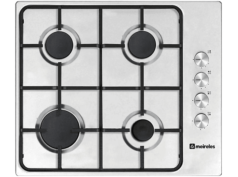Placa de gas  MEIRELES MG 3640 X 4 zonas Gas ButanoGas Propano 610 mm Acero inoxidable
