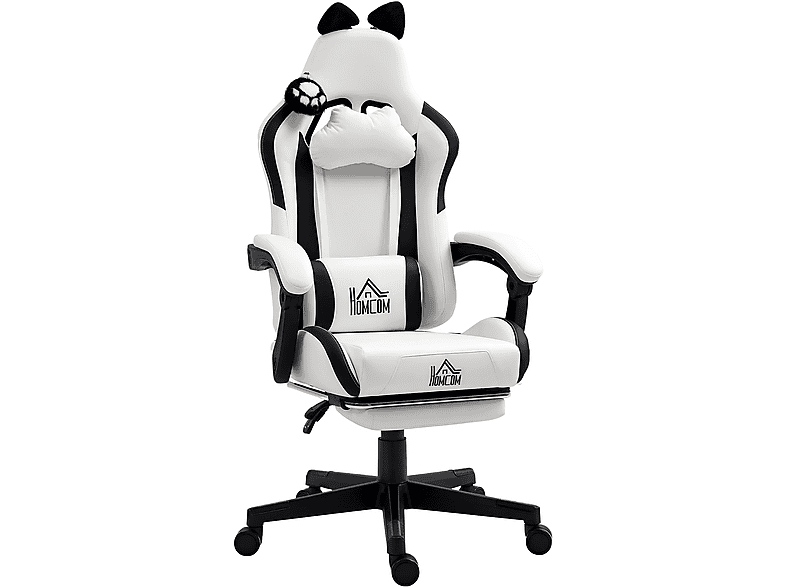 Silla gaming  HOMCOM 921-794V00WT Blanco