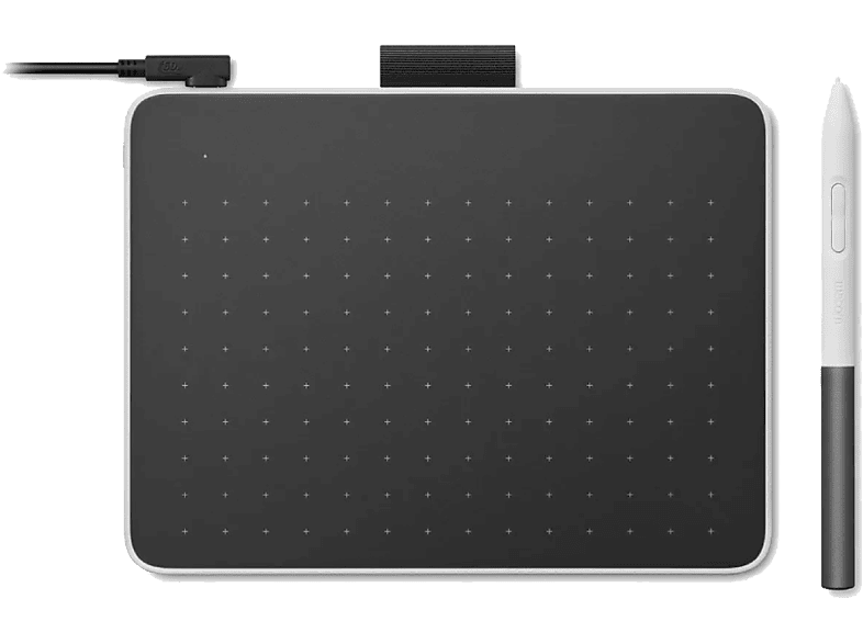 Tableta gráfica  Wacom One S Lápiz digital Cable/Bluetooth Compatible con Windows Mac Android y Chrome OS Blanco