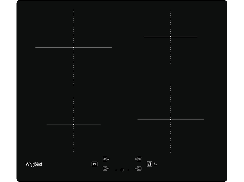 Placa de inducción  WHIRLPOOL 869991581640 4 Fuegos zonas 590 mm Inox 