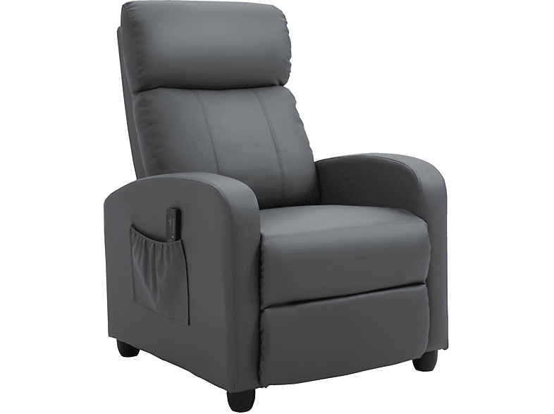 Sillón de Masaje  temporizador reclinable mando a distancia 5 niveles HOMCOM Gris 