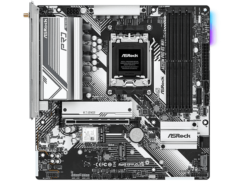 Placa base  Placa base MSI A620M Pro RS WiFi Micro ATX Socket AM5 con 128 GB de memoria RAM ASROCK micro ATX AMD A620 Sockel AM5 Multicolor 