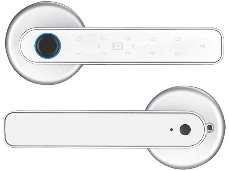 Cerraduras de puertas inteligentes  Cerradura de Puerta Smart Lock Bluetooth Huella Dactilar Cerradura de Puerta de Oficina BYTELIKE blanco 