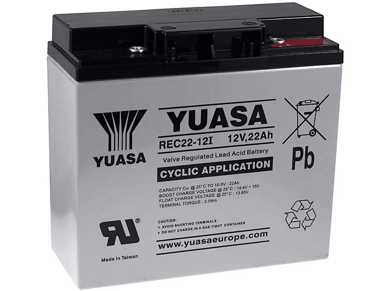 Baterías de Plomo  YUASA YUASA Batería de Reemplazo para SAI 12V 22Ah (Reemplaza también 17Ah 18Ah 19Ah) cíclica 