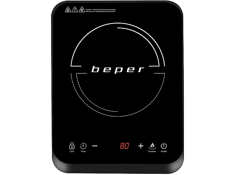 Placa de inducción  BEPER BF.700 1 zonas 290 mm Negro 