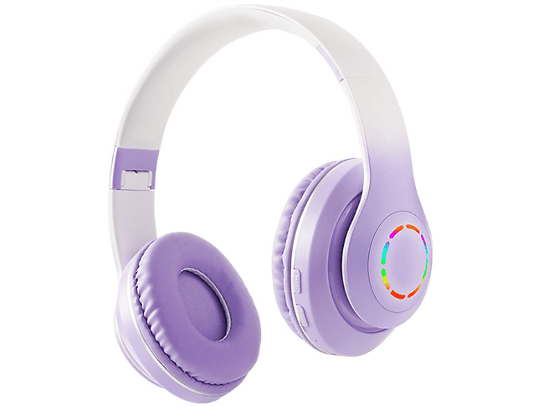 Auriculares inalámbricos  KINSI B39M Luz RGB Circumaurales Bluetooth Morado 