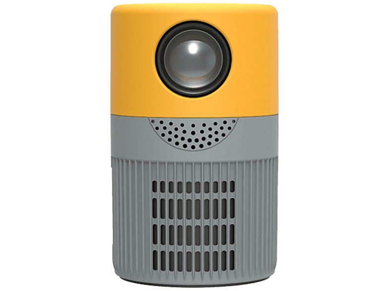 Proyector portátil  SYNTEK Proyector HD Mini Micro Portátil Soporte 1080P Amarillo Gris Proyector 1920 x 1080 píxeles Full-HD amarillo 