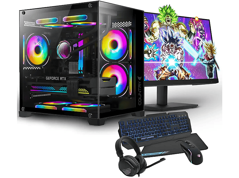 Pack PC Gaming  INTEL I5 ORDENADOR SOBREMESA INTEL I5 14600KF 32 GB DDR4 4070 SUPER WIND 11 PRO PC RACING Negro 