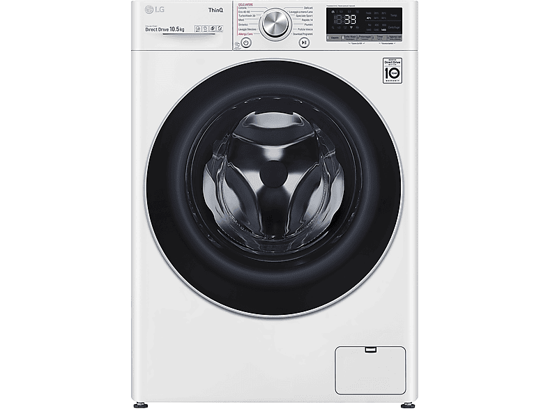 Lavadora carga frontal  LG F4WV710S1E 10,5 kg 16 programas Blanco