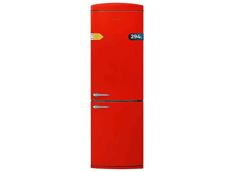 Frigorífico combi  CECOTEC Bolero CoolMarket Combi Origin 294 Red E - Altura 198 cm Volumen total 294 l Red 