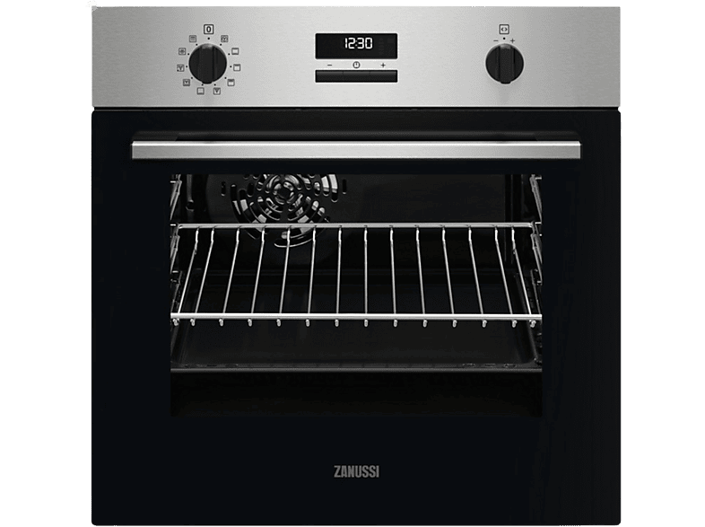 Horno Multifunción  ZANUSSI Horno Multifunción Integrable Descongelar Turbo + Horneado sin extraer la humedad Pizza,Demo Sí 57 l 561 mm Acero Inox