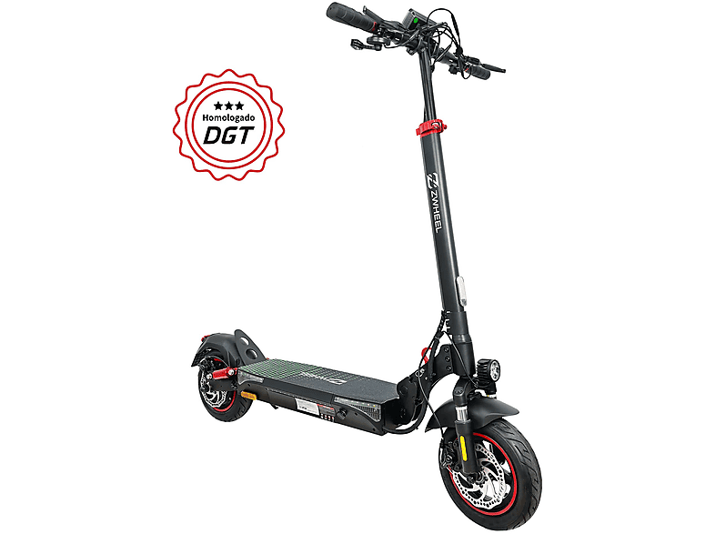 Patinete eléctrico  ZWHEEL ZRino SE homologado 1200 W 120 kg 10000 mAh 25 km/h Negro  Gris 