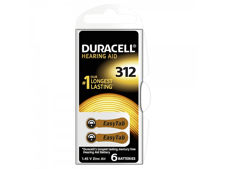 Pila | DURACELL Duracell Pila de audífono PR41 6er Blister 