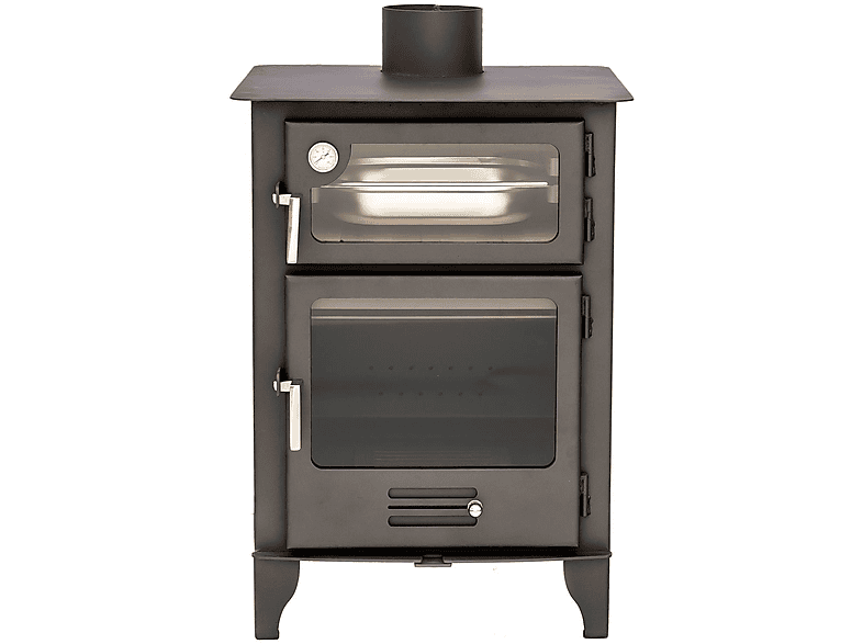 Estufa de leña con horno  MAESTRO FERRETERO AZUER HORNO 8 kW  gris 