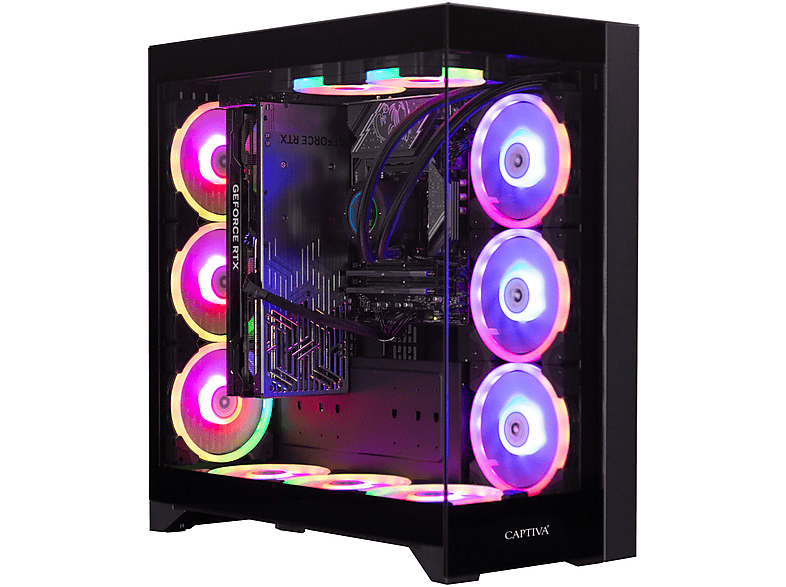 PC gaming  CAPTIVA Highend Gaming R83-485 AMD Ryzen 9 7950X3D 16 Núcleos 32 GB RAM 1 TB SSD GeForce RTX™ 4070 Super™ Sin sistema operativo Negro