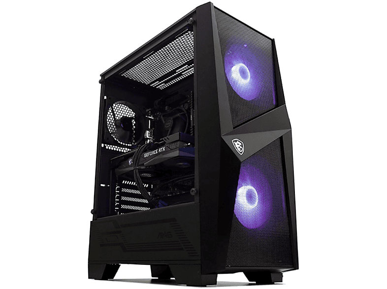 PC Gaming  MEGAMANIA Xi Intel Core i7-11700F de 8 núcleos 2.5 GHz y frecuencia turbo de 4.9 Ghz 16 GB RAM 1 TB SSD Radeon™ RX 6600 Windows 11 Pro (64 Bit) Windows 11 Pro Negro