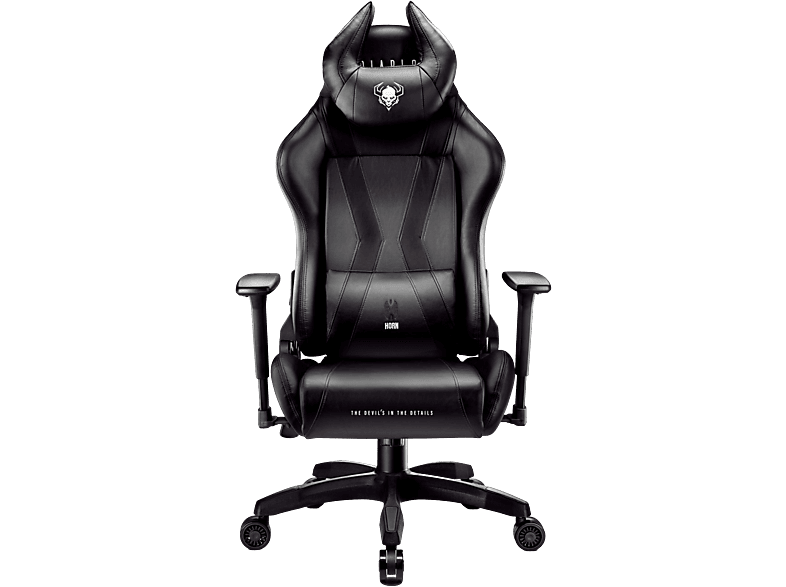 Silla gaming  DIABLO CHAIRS X-Horn Reposabrazos3D (ajustable en altura anchura y profundidad) 150 kg Negro 