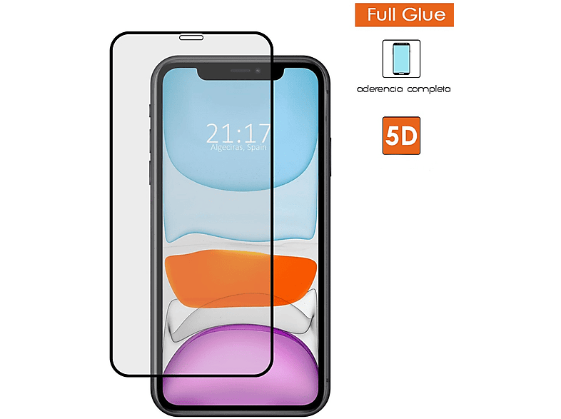 Protector pantalla móvil  Iphone 11 (6.1) TUMUNDOSMARTPHONE Apple Iphone 11 (6.1) Cristal Templado 5D 