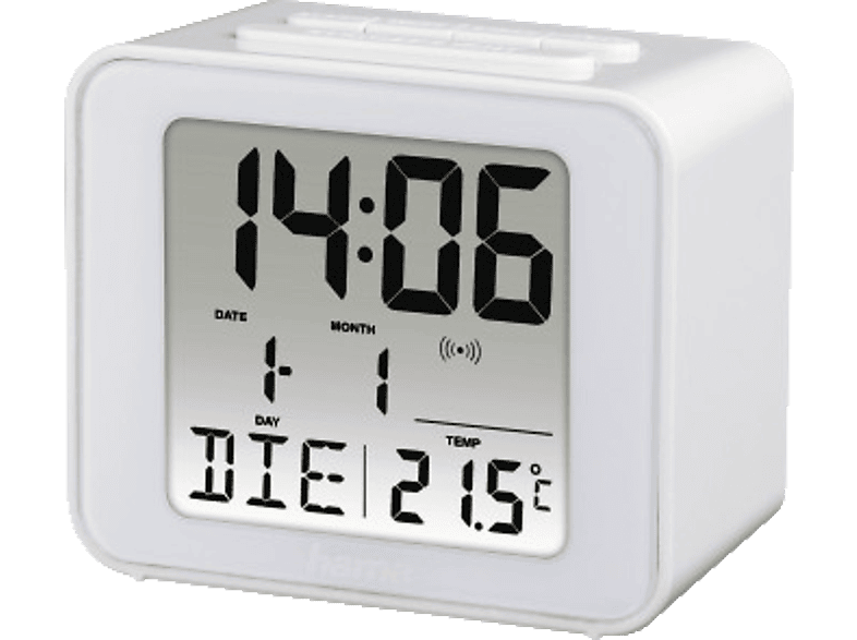 Reloj despertador  Hama Cube 00186305 Digital Hora alarma fecha y temperatura Compacto Negro