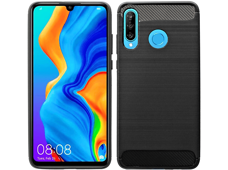 Funda para móvil  COFI P30 Lite Compatible con Huawei P30 Lite Negro 