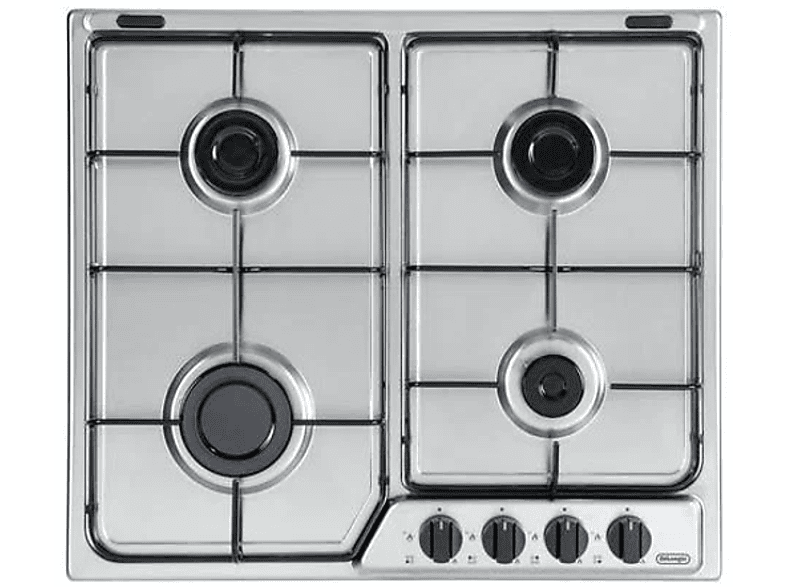 Placa de gas | DE LONGHI 101041698, 4.0000 zonas, 580 mm, Acero 