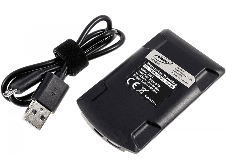 Cargador  POWERY Cargador USB para Batería Sony NP-FH40 Negro