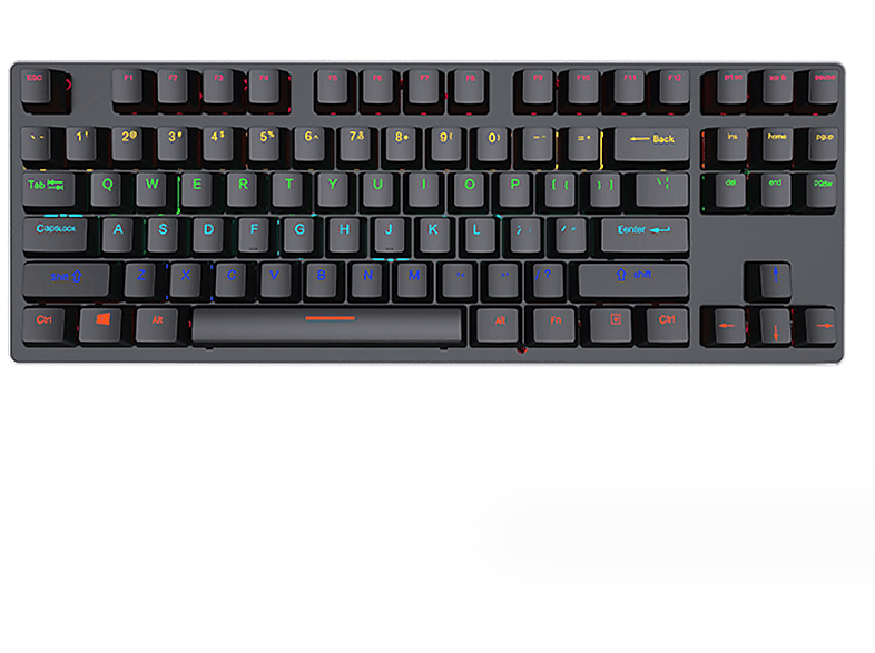 Teclado gaming | KINSI K550 87 Teclas, cableado, Teclas iluminadas, Negro 