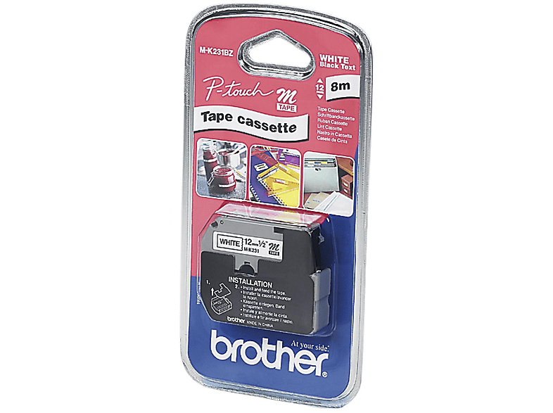 Cinta para impresoras de etiquetas  MK231BZ BROTHER Negro