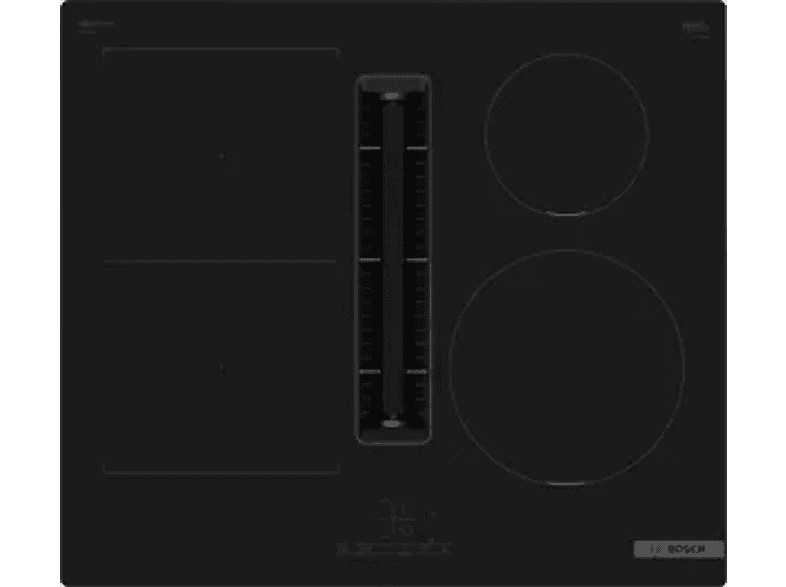 Placa inducción con extractor integrado  BOSCH PVS611B16E 7.400 W 4 velocidades Escape/Convección cambiable Negro 