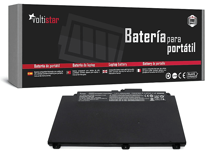 Batería para portátil  VOLTISTAR BATERÍA PARA PORTÁTIL HP PROBOOK 640 G4 640 G5 645 G4 650 G4 650 G5 CD03XL HSTNN-UB7K HSTNN-IB8B 