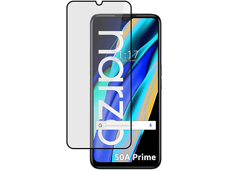 Protector pantalla móvil  Realme Narzo 50A Prime TUMUNDOSMARTPHONE Realme Realme Narzo 50A Prime Cristal Templado 5D 